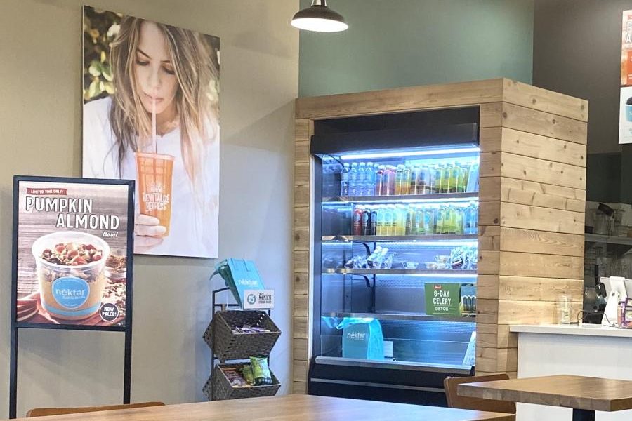 Nékter Juice bar specializes in adding a healthy twist to smoothies and juices.