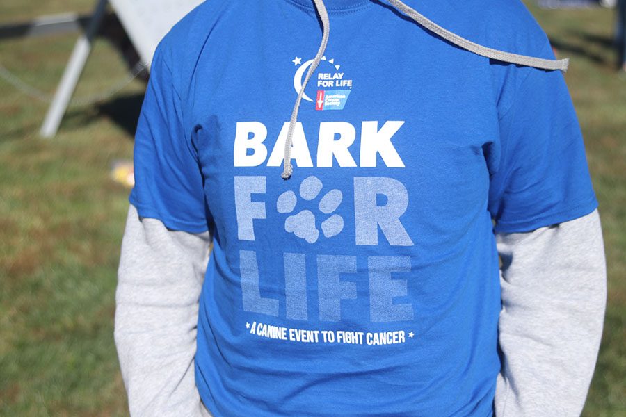 Junior Relay for Life co-chair Aaliyah Gonzalez sports her Bark For Life shirt while helping around the event.