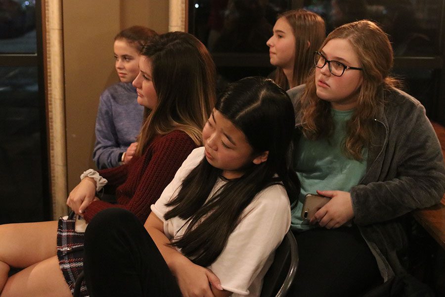 Students pack the local Country Club Cafe during the StuCo-hosted annual Open Mic Night.
