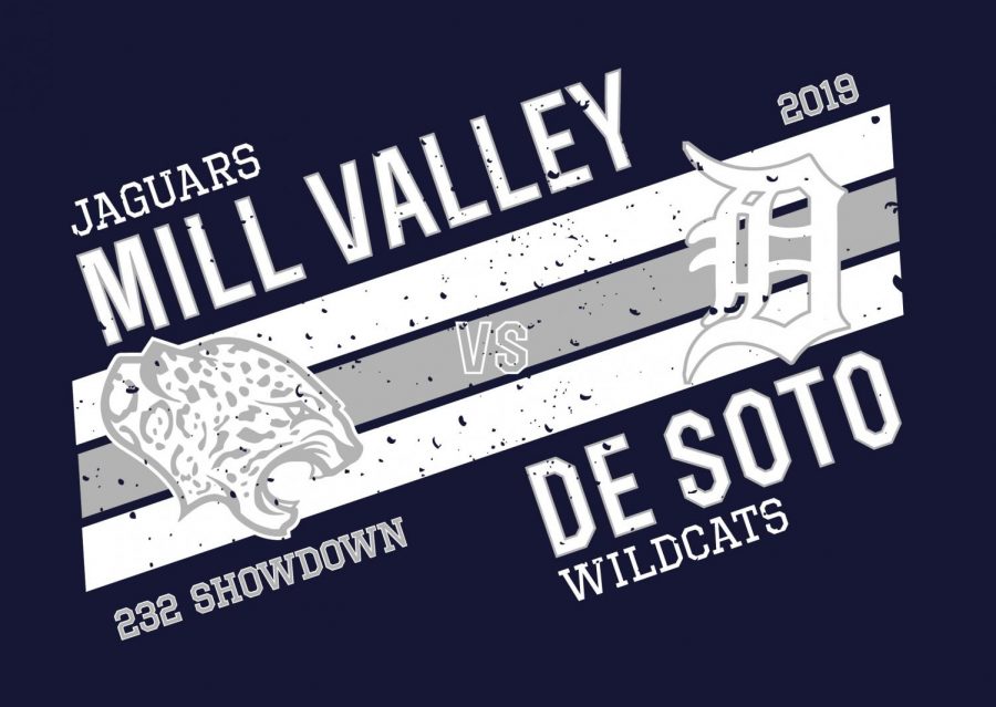 The district is selling spirit wear for the football game, offering the apparel in both navy and green to represent the opposing teams. Mill Valley will face De Soto in quarterfinals Friday, Nov. 15, so order forms will be due Monday, Nov. 11 at 10 a.m.