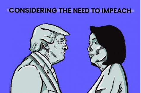 JagWire staffers take sides on the impeachment inquiry, representing the opposing stances of Donald Trump and Nancy Pelosi.