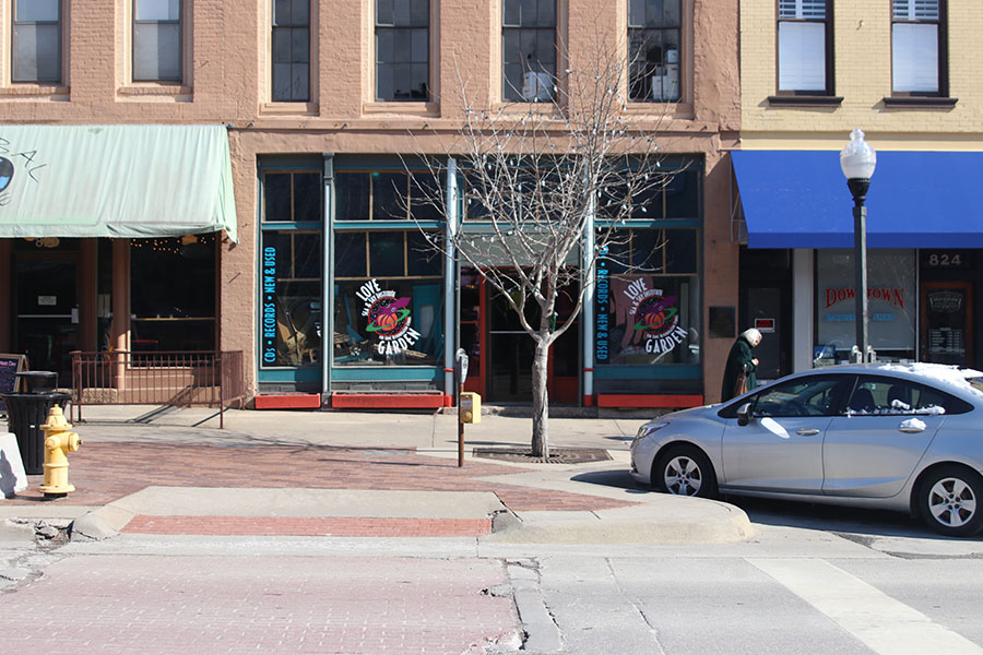 Love Garden Sounds is located on Massachusetts Street in Lawrence Kansas and is surrounded by a plentiful amount of other fun shops and restaurants. 