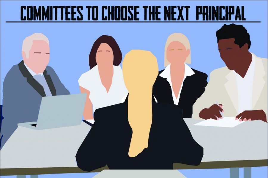 In the search for a new school principal the district decided to include students, faculty and community members in the process by forming three separate committees who would get to interview the three principal candidates and help choose who they thought was the most qualified to be the next principal.