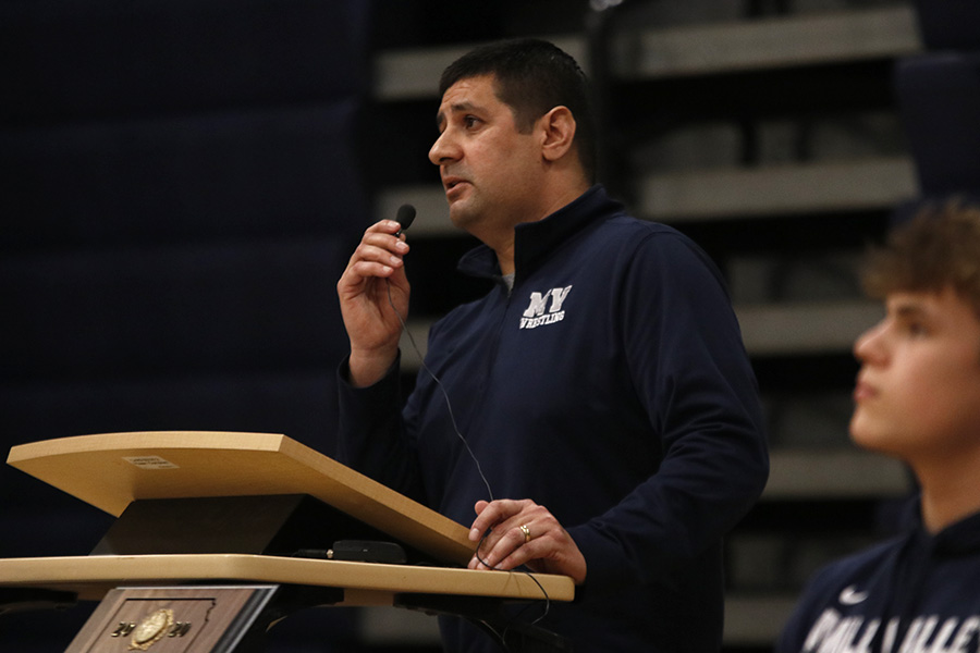 For the first time, wrestling head coach Travis Keel won a state title, and during his speech he thanked a variety of individuals including the wrestling team for their hard work and the students at the school for their support.