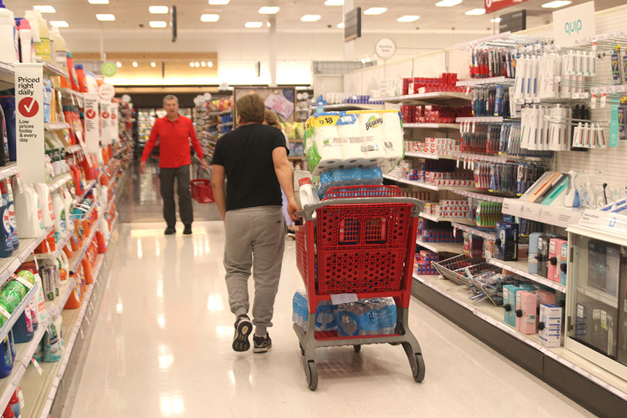 Many residents of Shawnee flocked to Target to buy items such as cleaning supplies, water and toilet paper after the World Health Organization declared coronavirus a pandemic.  