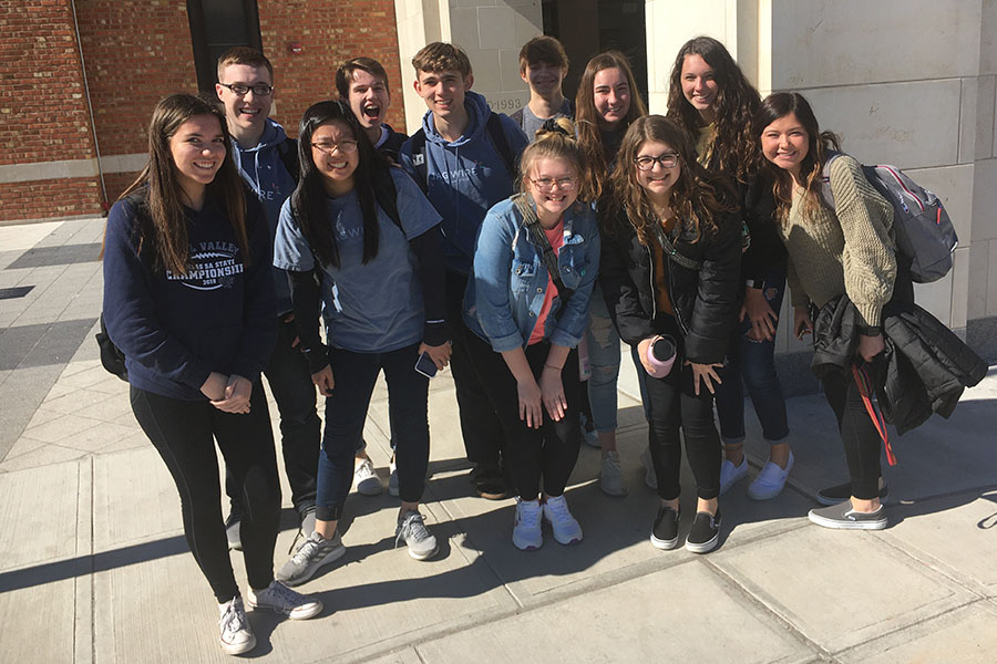 Members of the Mill Valley journalism department attended the KSPA regional contest at KU Friday, Feb. 21 at the University of Kansas. The state contest was to be held at KU on Saturday, May 2 but instead was held digitally and the results announced via Twitter.