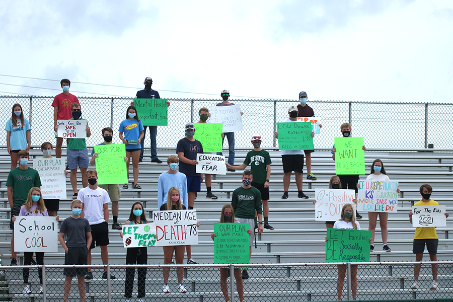 Students from the district hosted a rally on Friday, July 31 to garnish support for school to be hosted in-person this September.