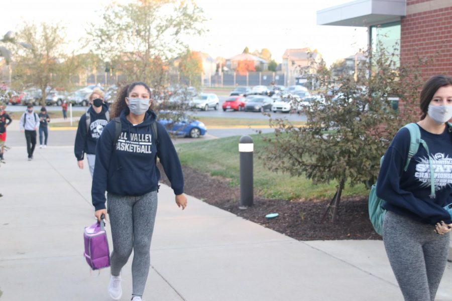 Pictured is junior Jordin Harris ready to show her HOCO spirit in her Mill Valley basketball hoodie.
