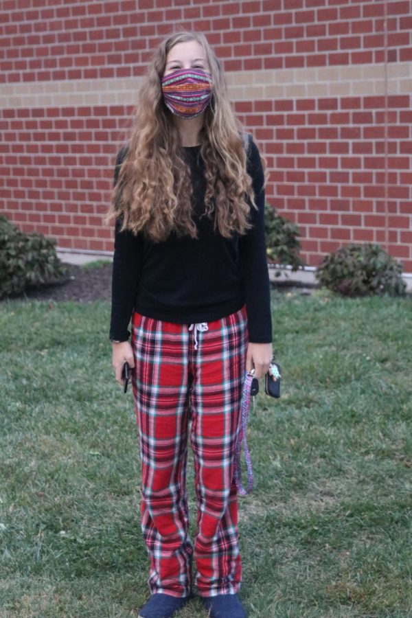 In her PJs and slippers is junior Alyson Brown ready to show off her HOCO spirit.
