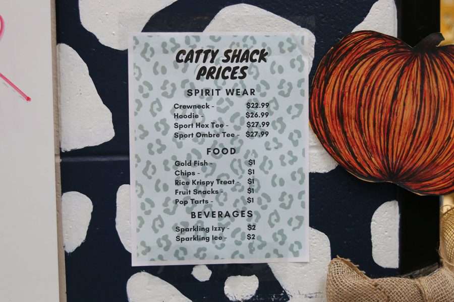 The+Catty+Shack+opens+for+business+with+a+variety+of+items+for+sale%2C+including+cookies%2C+drinks+and+spirit+wear.