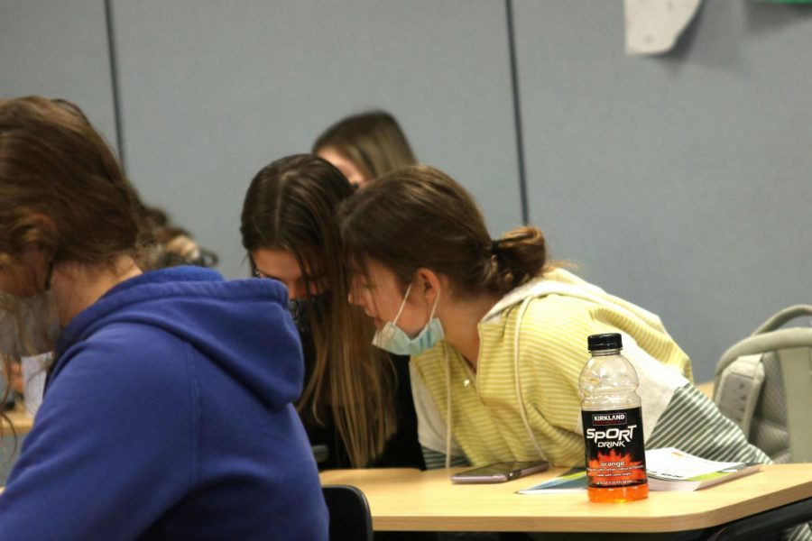 It is not uncommon for students to remove their masks when they think nobody is looking. 