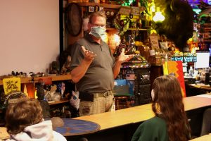 USD232 social studies teacher Keil Hileman explains the plan for presentations in his Archeology and Artifacts class at Mill Valley High School Oct. 16, 2021. Hileman was removed from the classroom Thursday, Oct. 6, 2022.