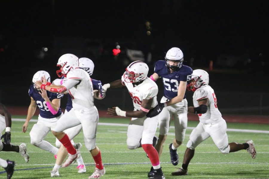 The football team beat Shawnee Mission North in a landslide victor, 55-0, at home on Friday, Oct. 23. Football will advance to  the first round of regionals and play Topeka Highland Park.