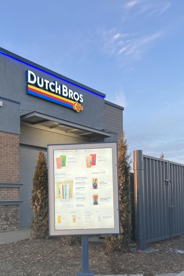 Dutch Bros is located at 1800 Prairie Crossing, Kansas City, KS. It is right next to the Legends Outlet and has replaced the old Sheridan's.