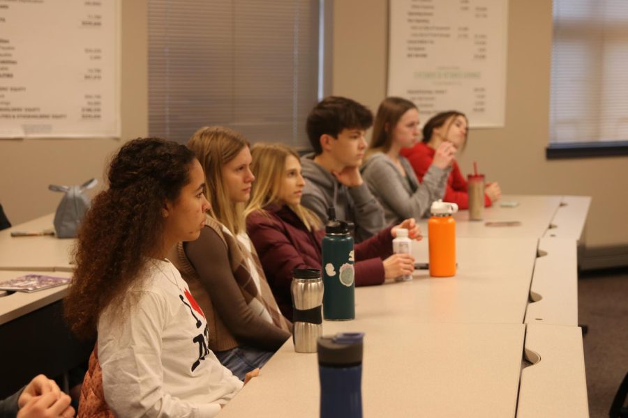 Student athletes gather together to listen to messages about Christ and share their beliefs Friday, March 11. 