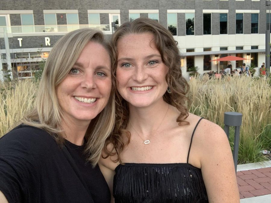 Taking a picture with her mom, Stephanie Walker, for homecoming 2021,Senior Lauren said that Stephanie has taught her to “always keep Jesus first in my life.”