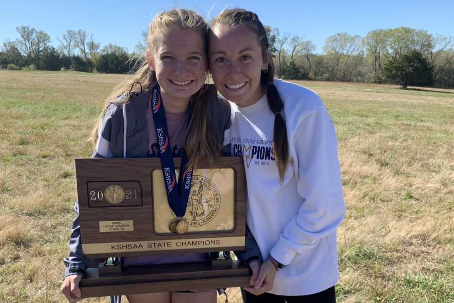 Freshman Meghan McAffee and former runner, Delaney Kemp