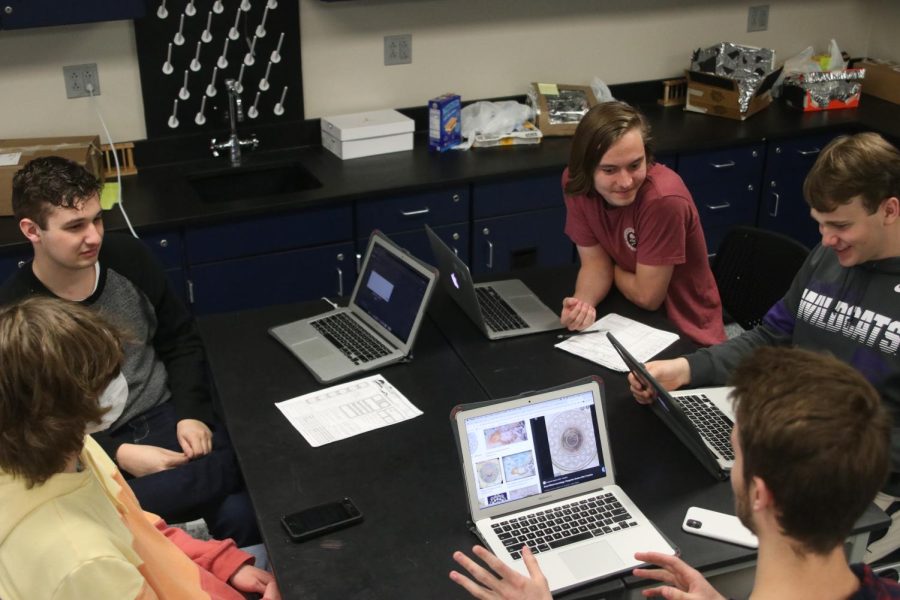 Senior Mason Mullen describes the setting of the quest the characters are enduring in a session of Dungeons and Dragons on Friday, April 1st. 
