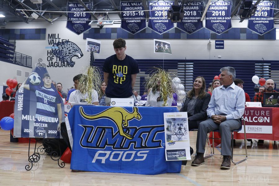 Senior Yahel Anderson-Gonzalez signs to play soccer at University of Missouri Kansas City.