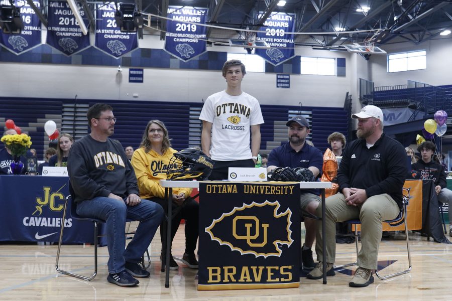 Senior Jack Brackin signs to play Lacrosse at Ottawa University.