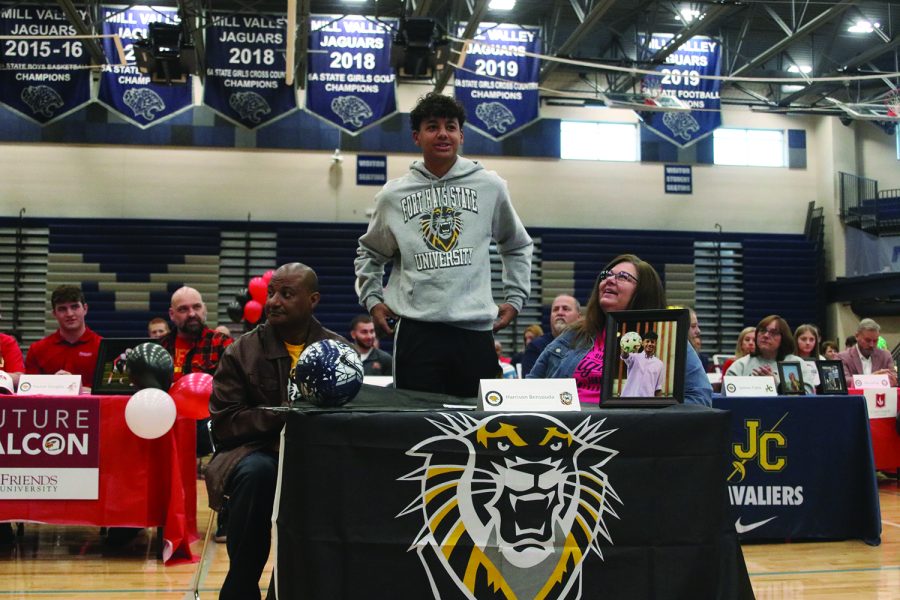 Senior Harrison Bensouda signs to play soccer at Fort Hays State University.
