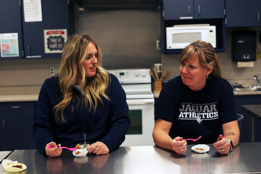 After tasting the final round of pumpkin pie, FACS teachers Lauren Stringer and Margaret Dieckhoff share their opinions on their least favorite pie 
