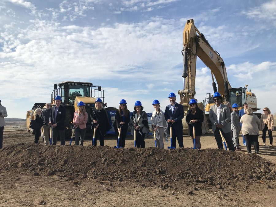Local and state officials break ground alongside representatives from Panasonic Wednesday, Nov 2.