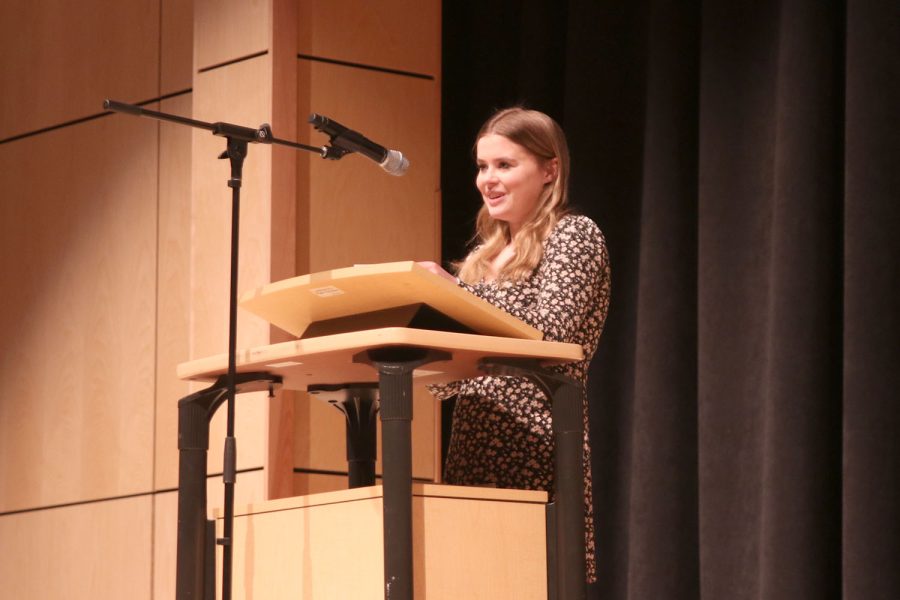 Senior Helen Springer manifests leading by example as NEHS president