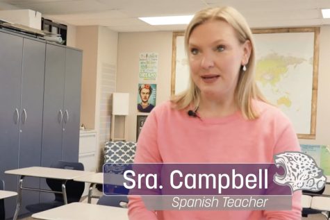 Spanish teacher Siri Campbell organizes a March Madness-inspired contest in which students vote on popular Spanish-language music in a bracket format.