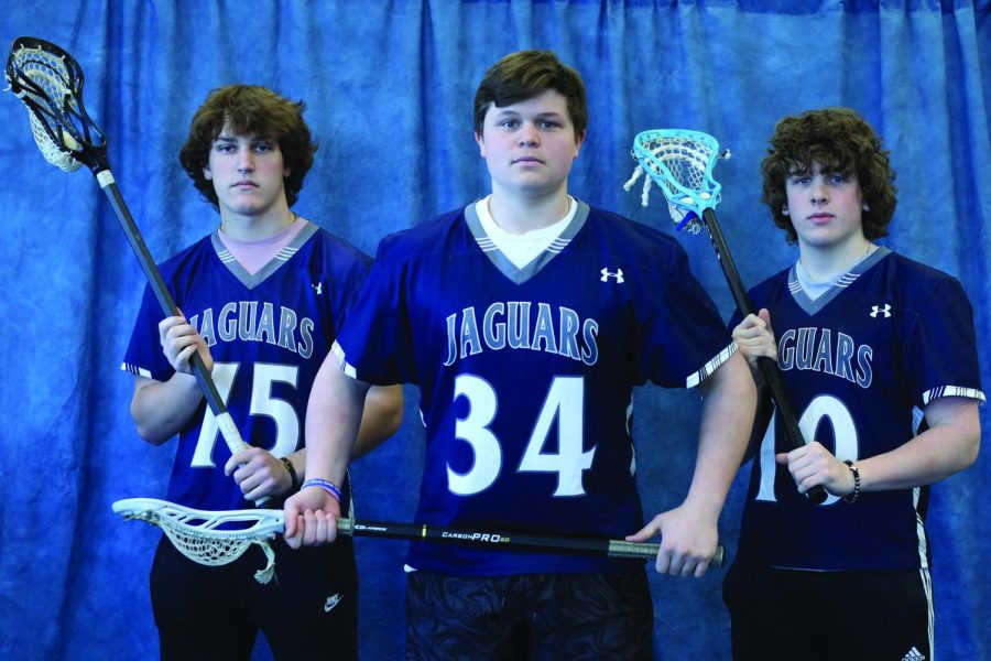 Sophomores Matthew Tieman, Drew Hannam and Gunnar Knight built new friendships through playing lacrosse.
