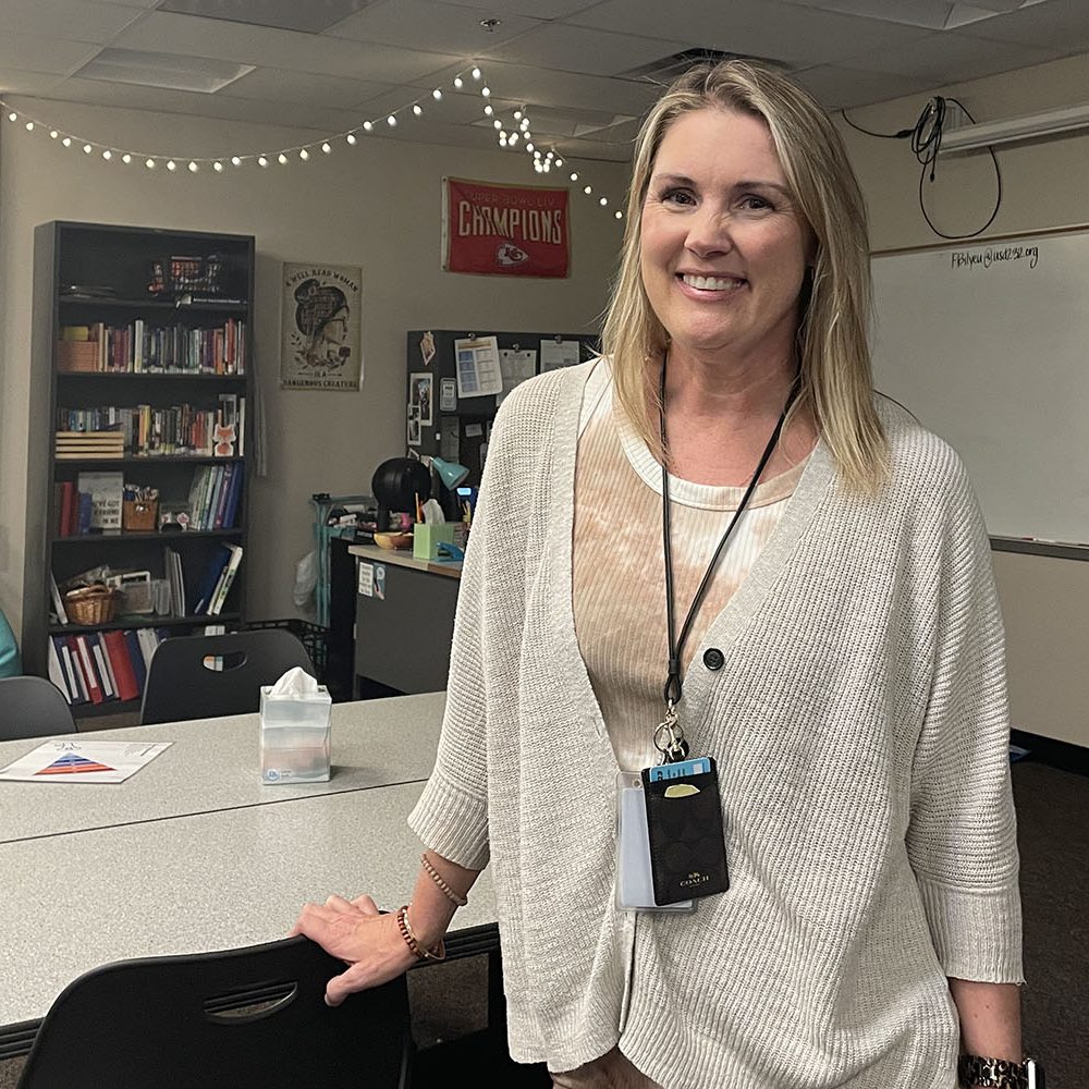 Excited to be back at Mill Valley, special education resource teacher Faith Bilyeu stands at the front of her classroom on Tuesday, Sep. 5. I always knew I wanted to come back here. I was just waiting for the right opportunity when a job would open up that I could come back, Bilyeu said.