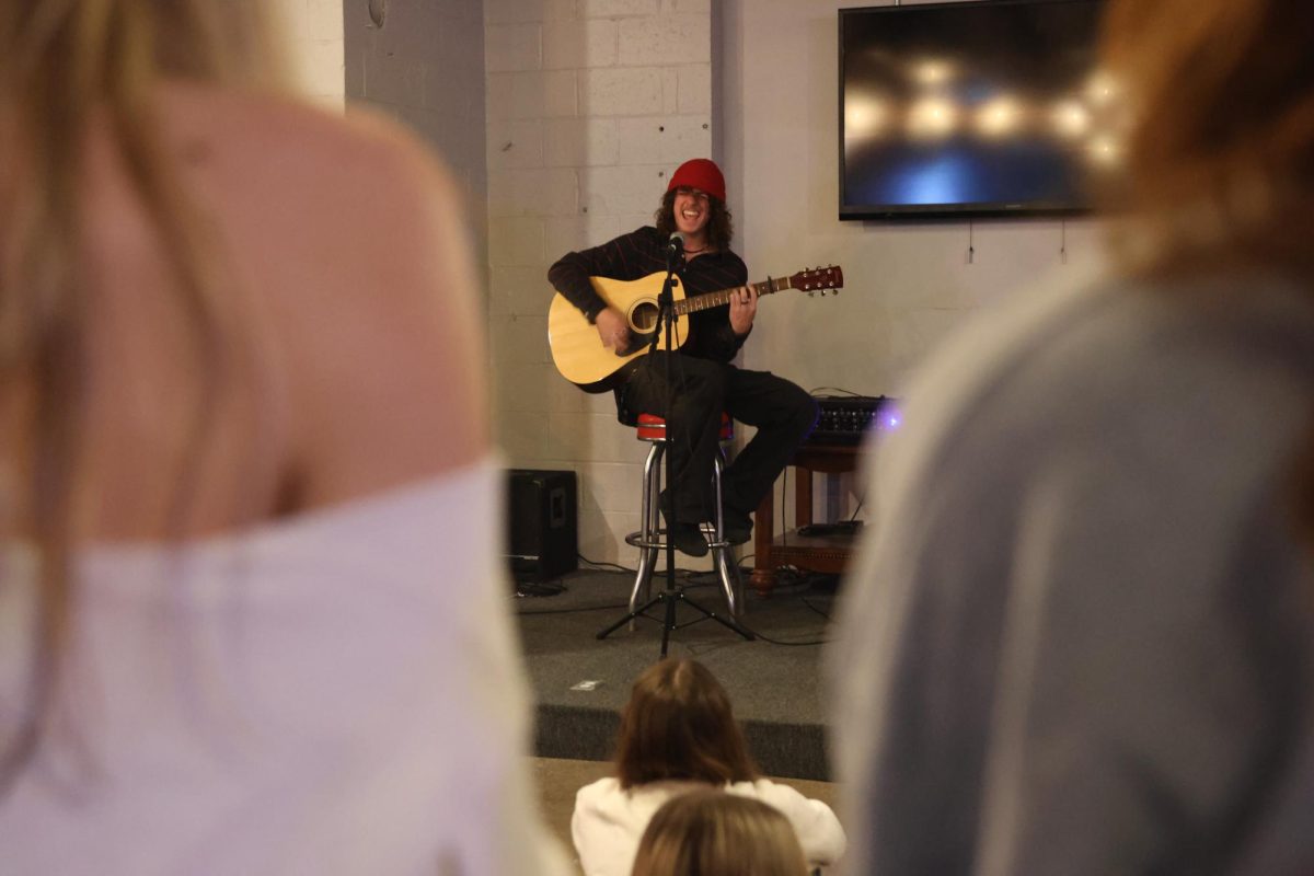 Senior Trent Richardson plays the guitar and performs one of his favorite songs. 