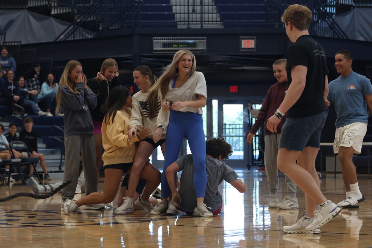 After an anxious game of tug of war against the juniors, the freshmen regroup over the loss.