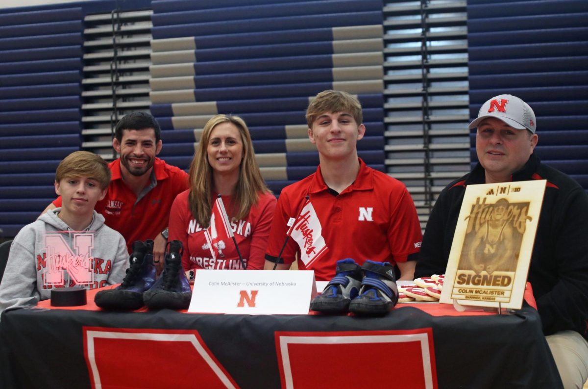 Signee Collin McAllister prepares to continue wrestling at University of Nebraska. 
