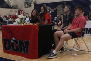 Introducing her family, senior Lauren Welch signed to University of Central Missouri for Track and field on Thursday, April 24.
