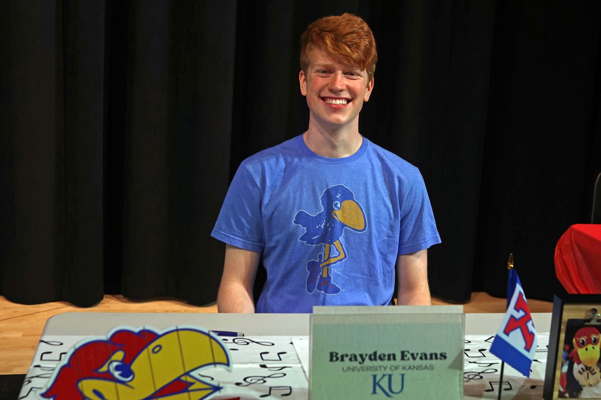 Senior Brayden Evans will be attending the University of Kansas for Jazz Studies.