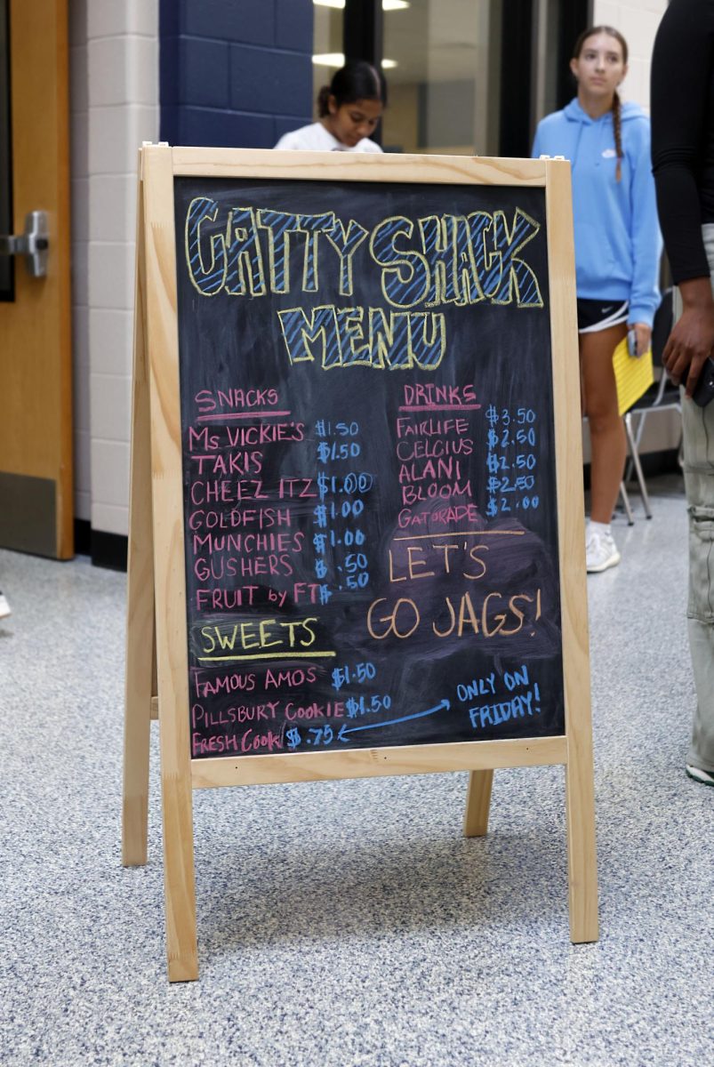 For opening day, the Catty Shack staff puts out a hand-drawn menu. 