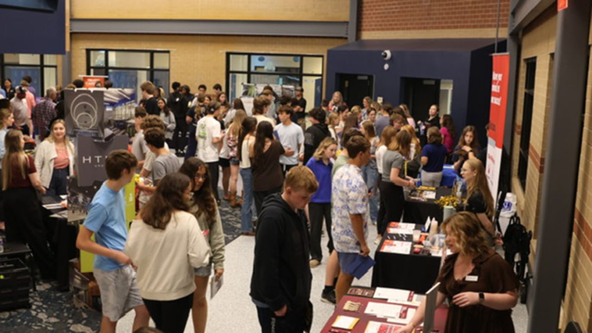 The PAC filled with students waiting for the Next Steps event to start. 
