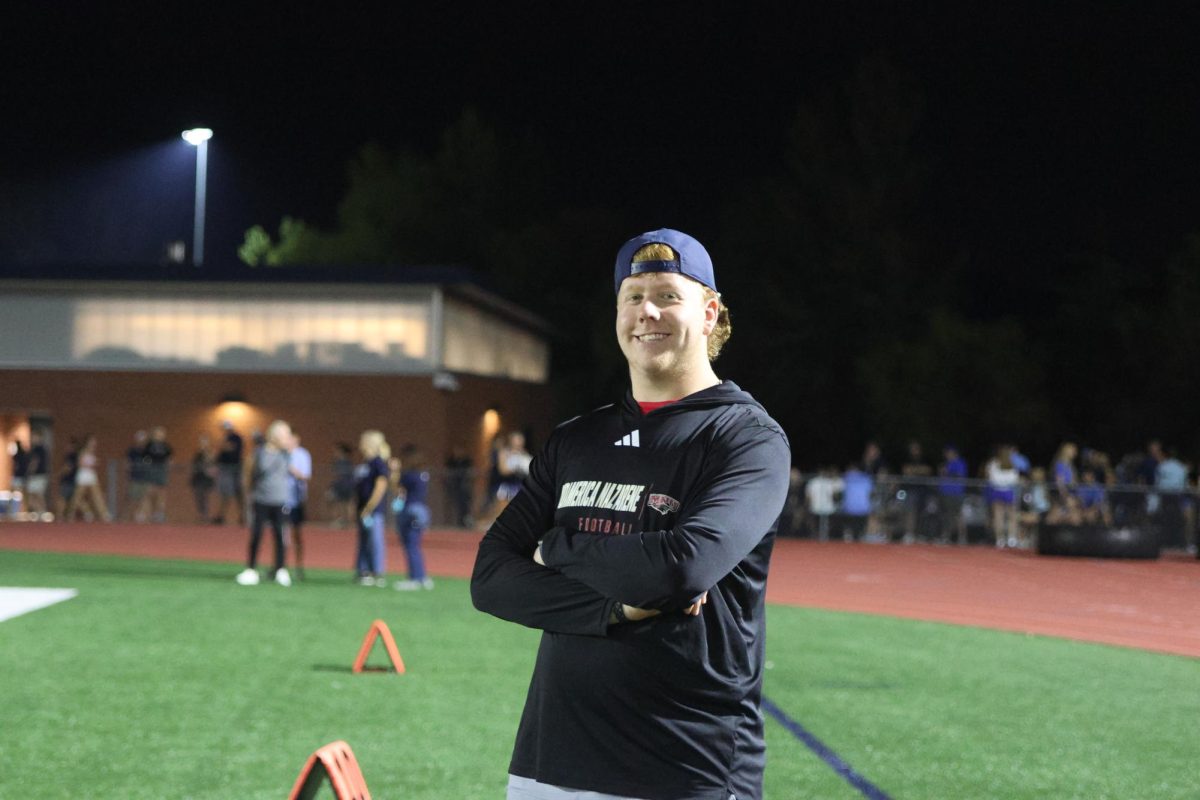 alumni Aiden Lehr returns to watch the Mill valley homecoming game on oct. 3