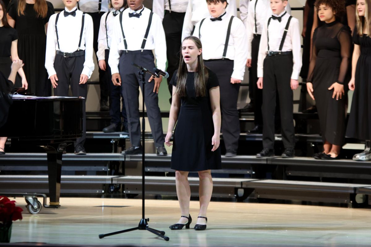 freshmen Maylee Mixon gives her solo during Once Upon A December on Thursday dec, 11th 