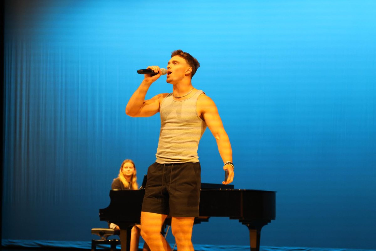 Senior Landon Stockwell sings to Adele's “Someone Like You.”