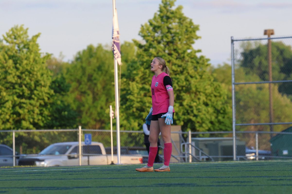 Leading from the back, senior Jamie Ricker guides the defense and keeps everything under control. 