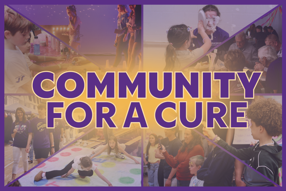 The school's annual Relay For Life event brings community members together to raise money for cancer research